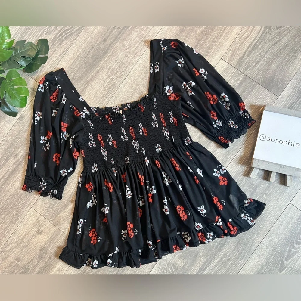 Like New Free People Delta Dawn Blouse XS